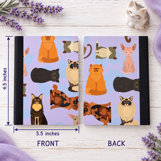 Decorative Vinyl Covered MINIATURE Composition Notebook Cats