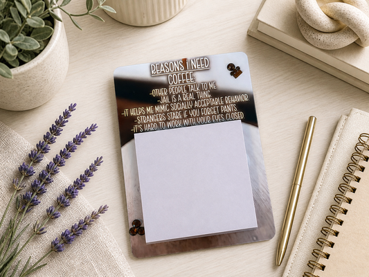 Handmade Coffee Sticky Note Holder