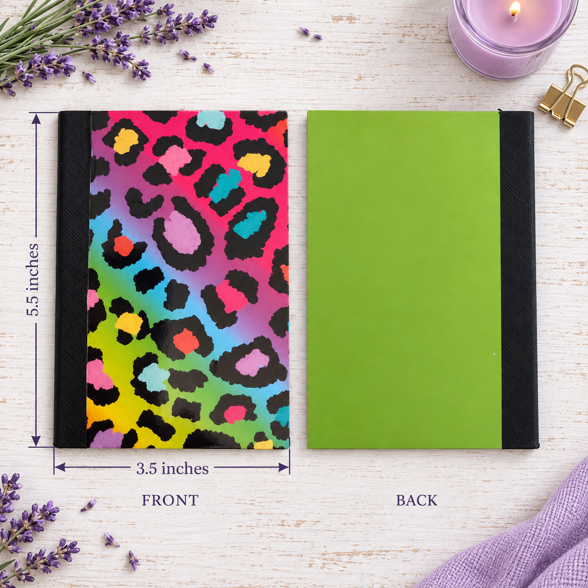 Decorative Vinyl Covered MINIATURE Composition Notebook Animal Print 4