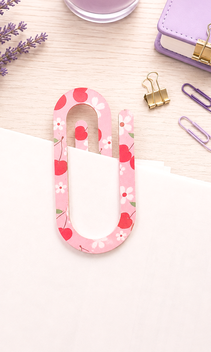 Jumbo Decorative Acrylic Paper Clip Cherries