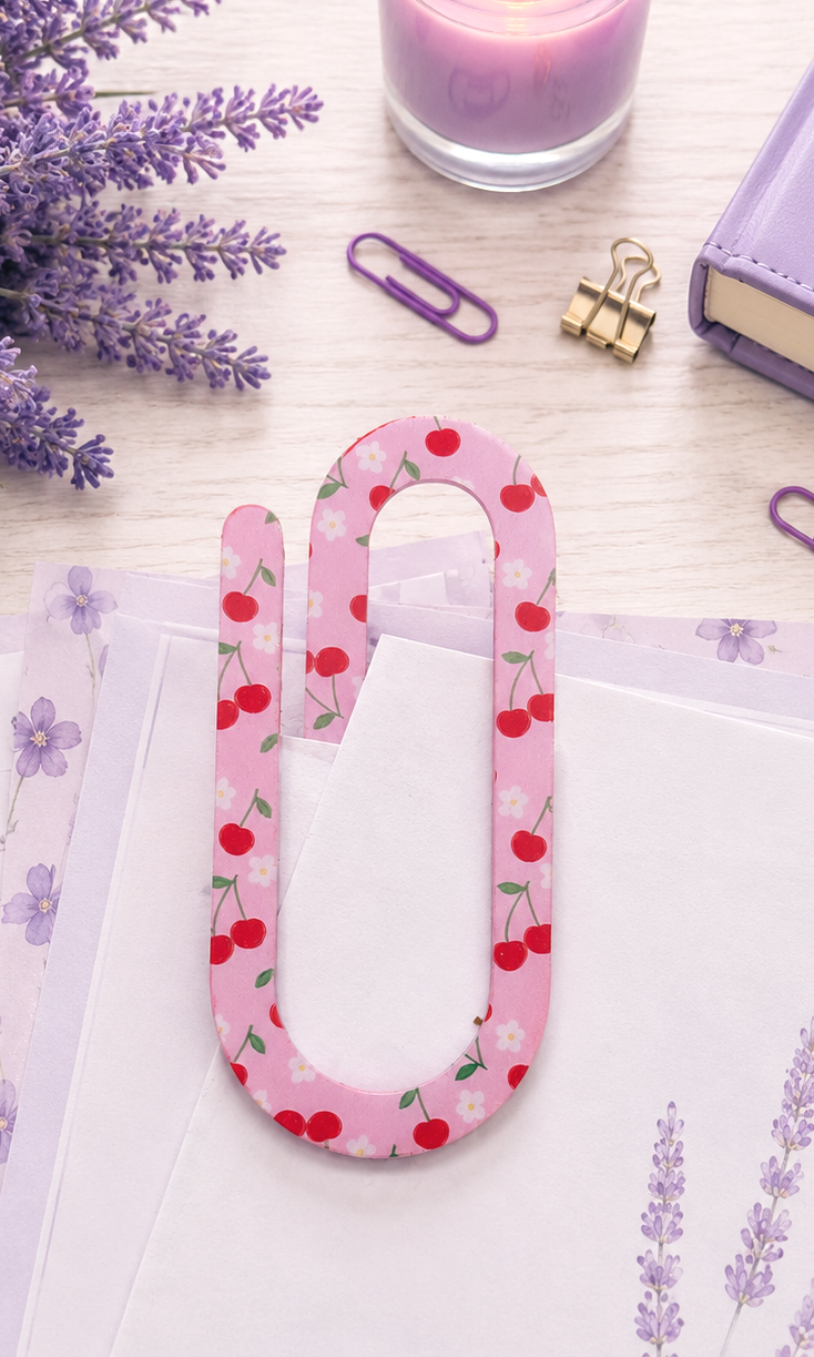 Jumbo Decorative Acrylic Paper Clip Cherries 2