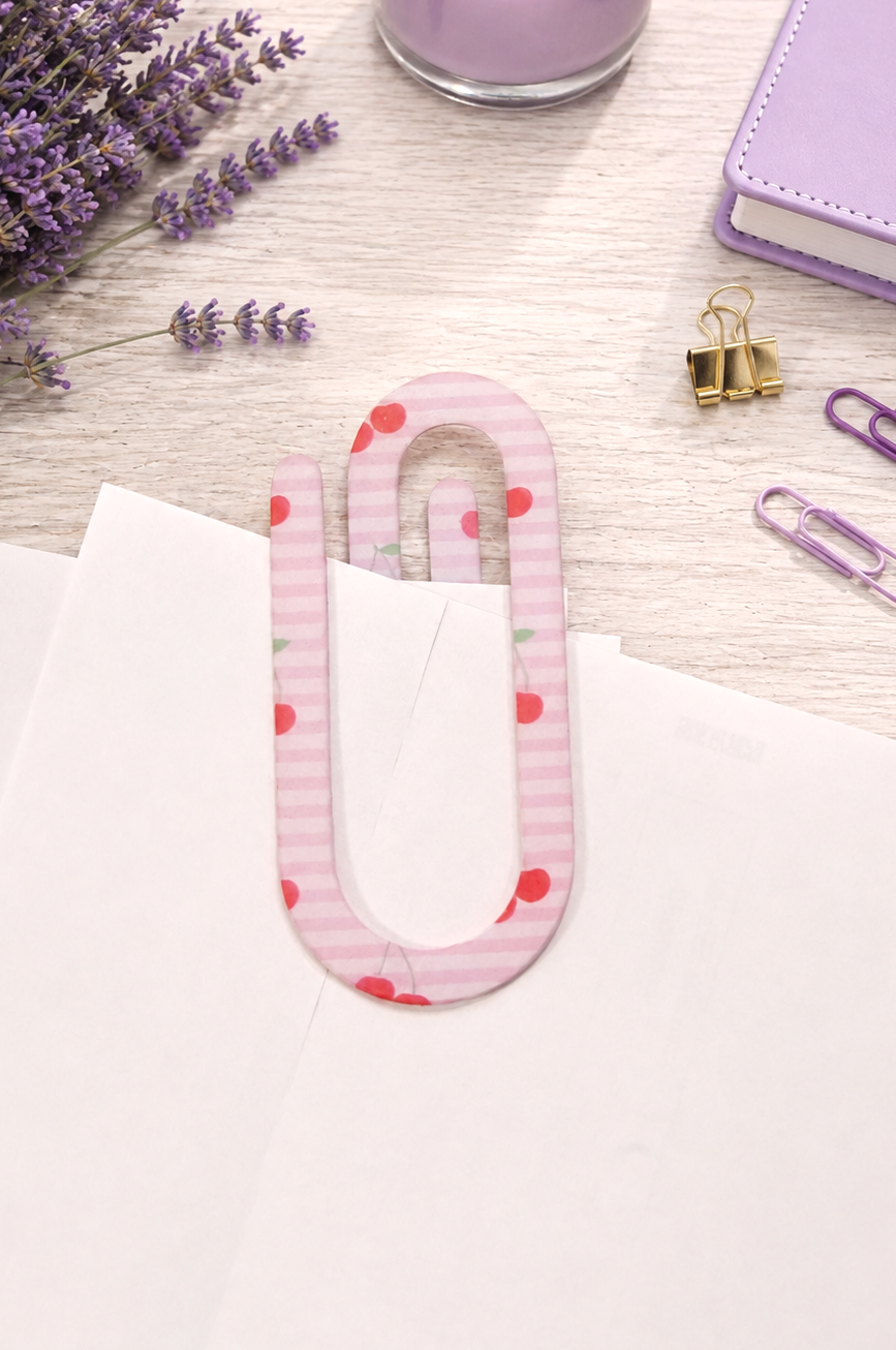 Jumbo Decorative Acrylic Paper Clip Cherries 2