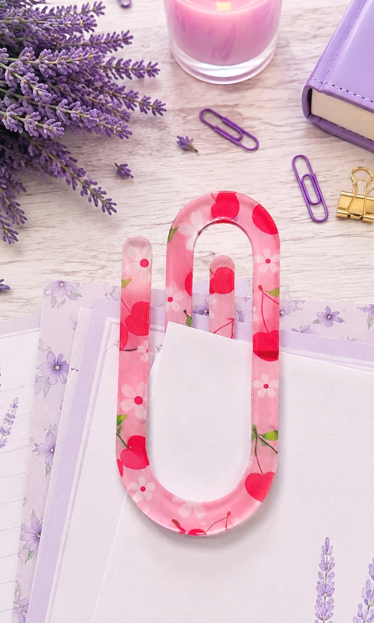 Jumbo Decorative Acrylic Paper Clip Cherries 2