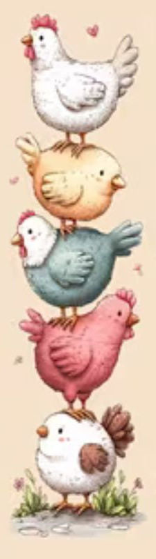 Handmade Cute Chickens glitter pen with free refill 2