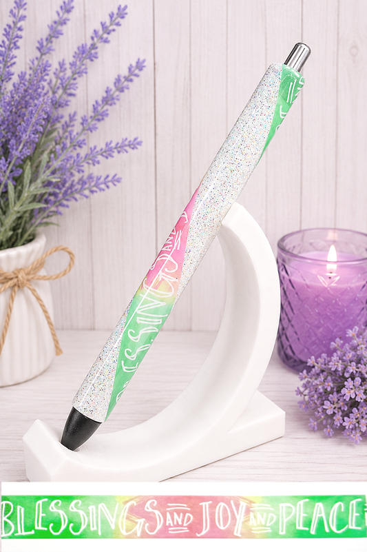 Handmade Christian Pen  glitter pen with free refill 2
