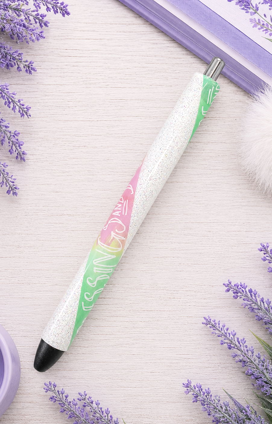 Handmade Christian Pen  glitter pen with free refill 2
