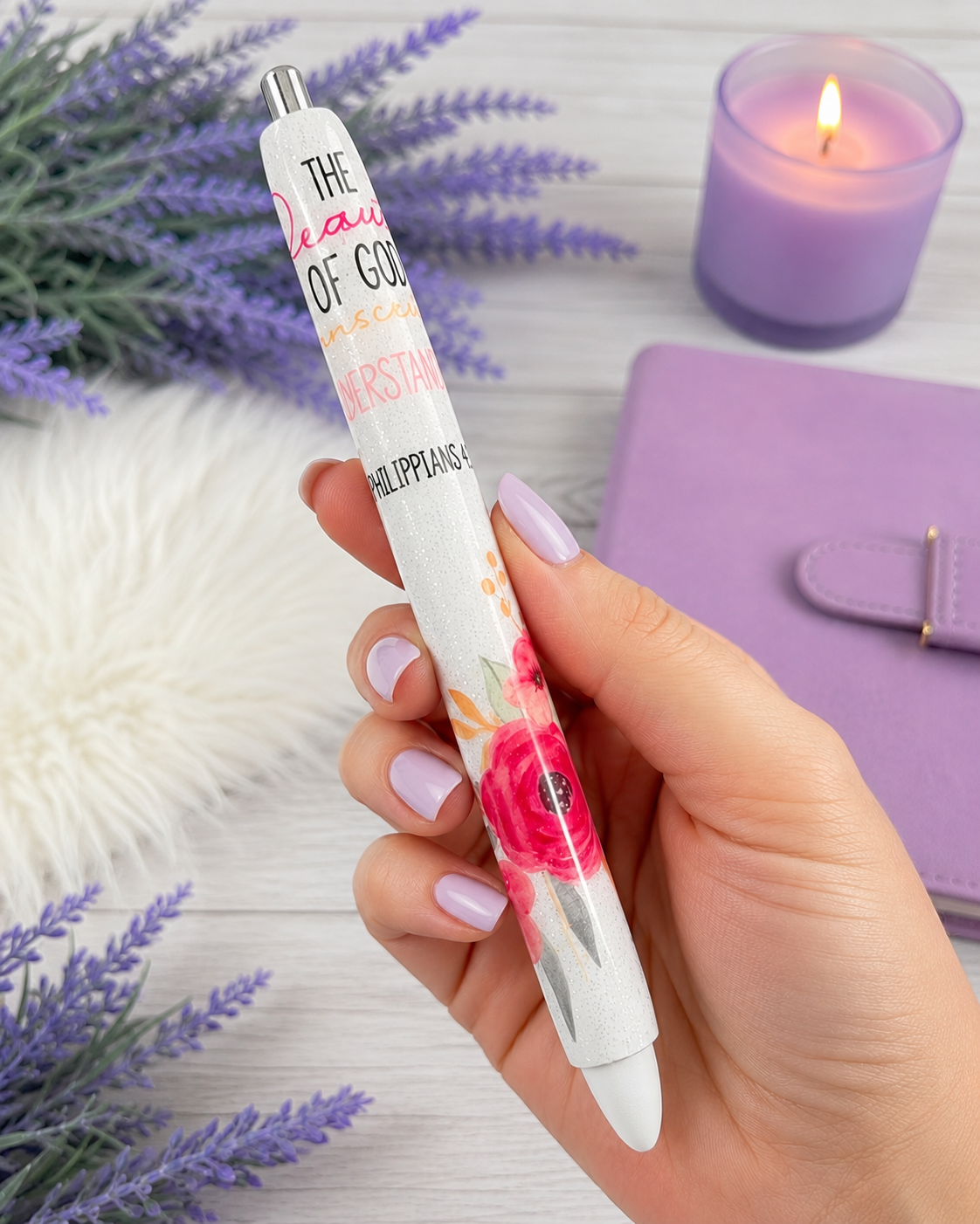 Handmade Christian Pen  glitter pen with free refill 5