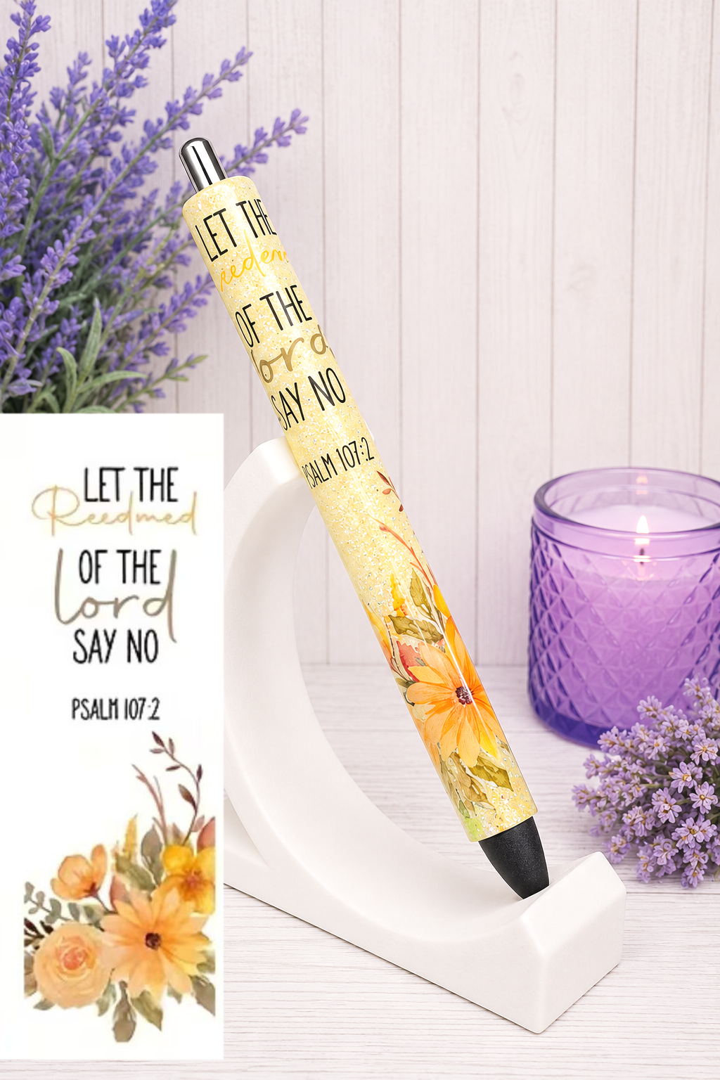 Handmade Christian Pen  glitter pen with free refill 6