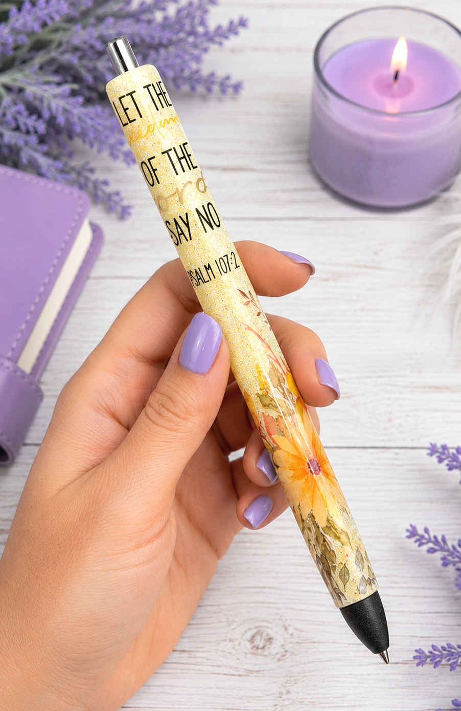Handmade Christian Pen  glitter pen with free refill 6