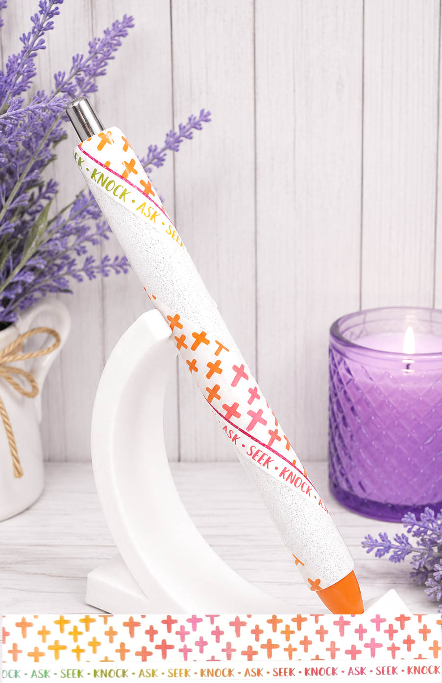 Handmade Christian Pen  glitter pen with free refill 7