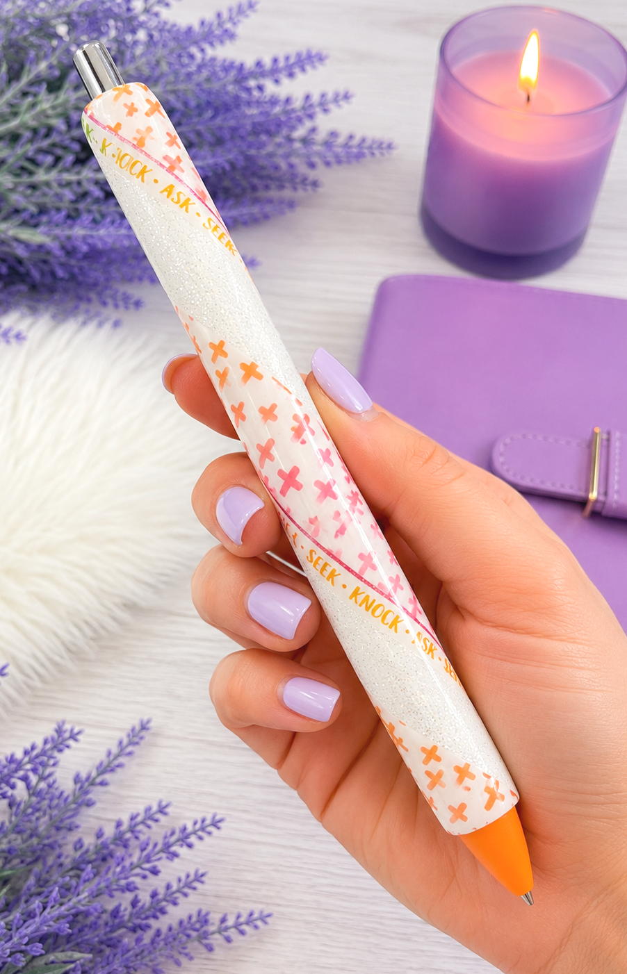 Handmade Christian Pen  glitter pen with free refill 7