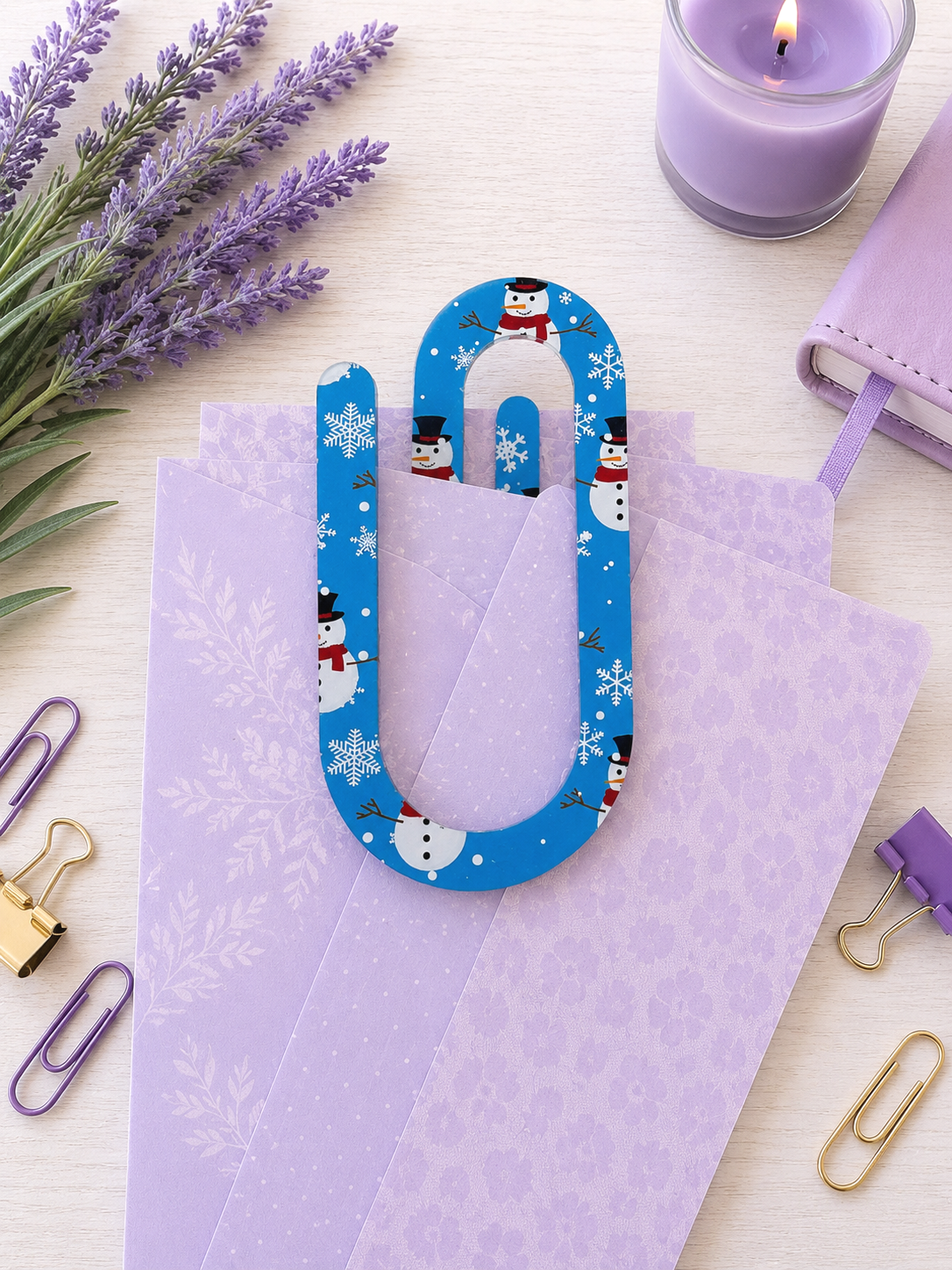 Jumbo Decorative Acrylic Paper Clip Christmas 2