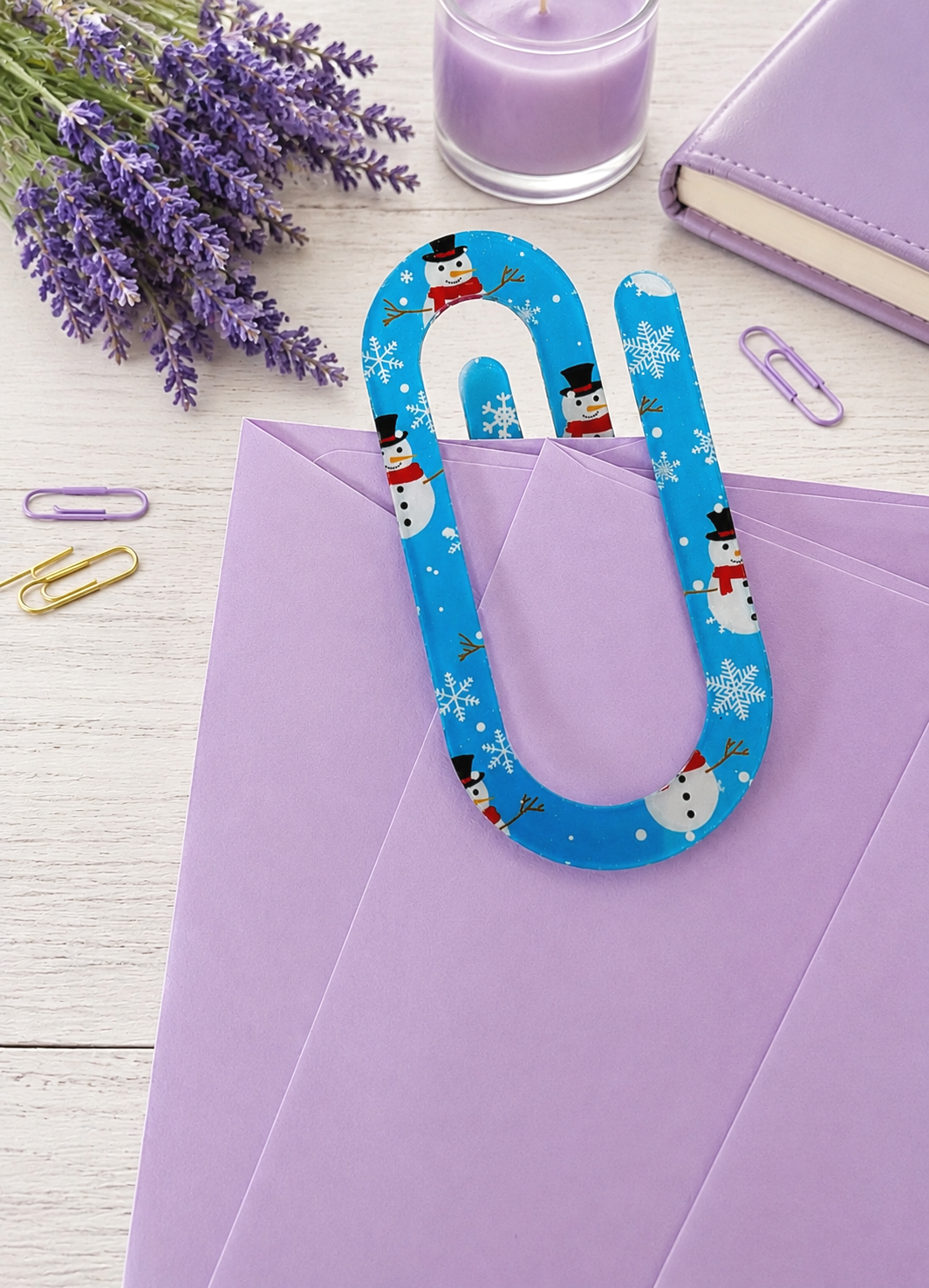 Jumbo Decorative Acrylic Paper Clip Christmas 3