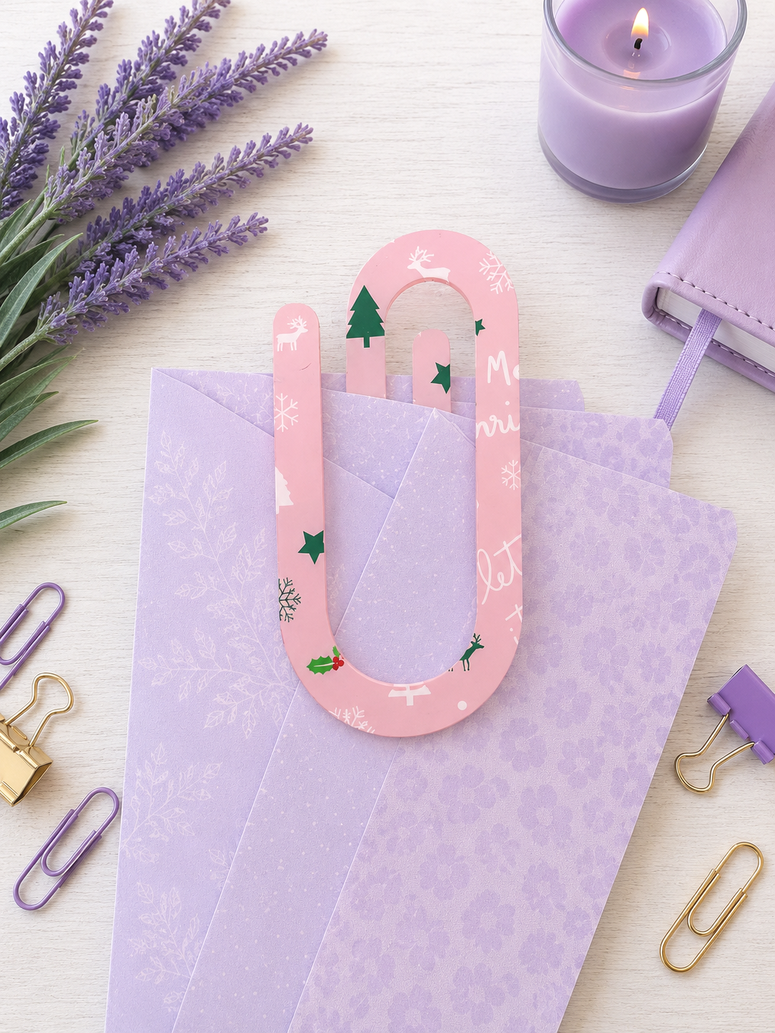 Jumbo Decorative Acrylic Paper Clip Christmas 4