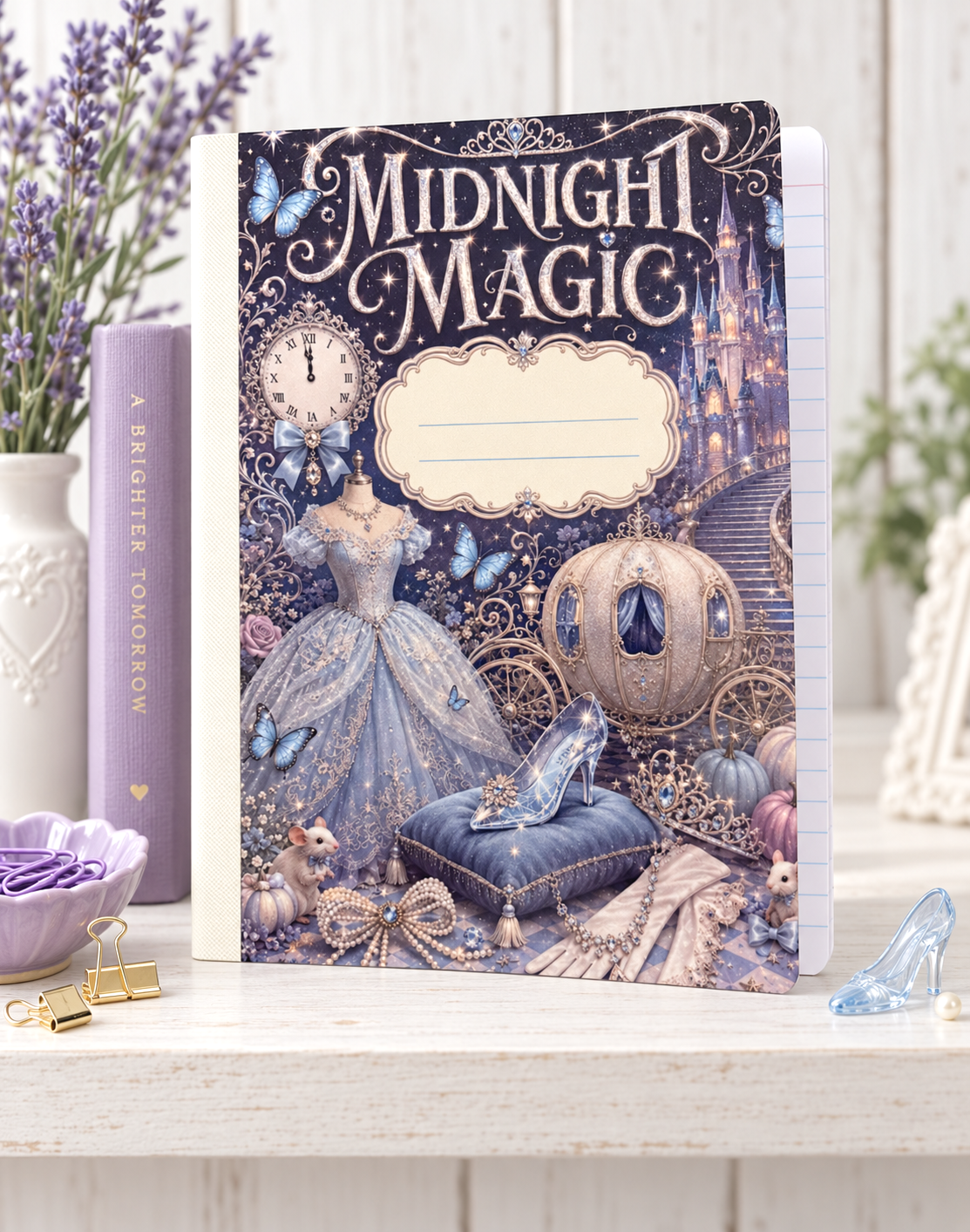 Decorative Vinyl Covered Composition Notebook Cinderella