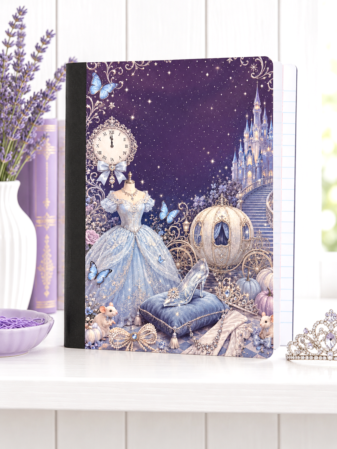 Decorative Vinyl Covered Composition Notebook Cinderella