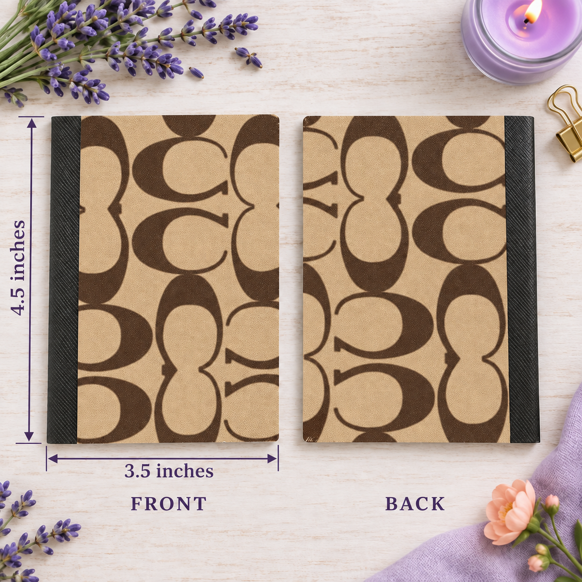 Decorative Vinyl Covered MINIATURE Composition Notebook Coach