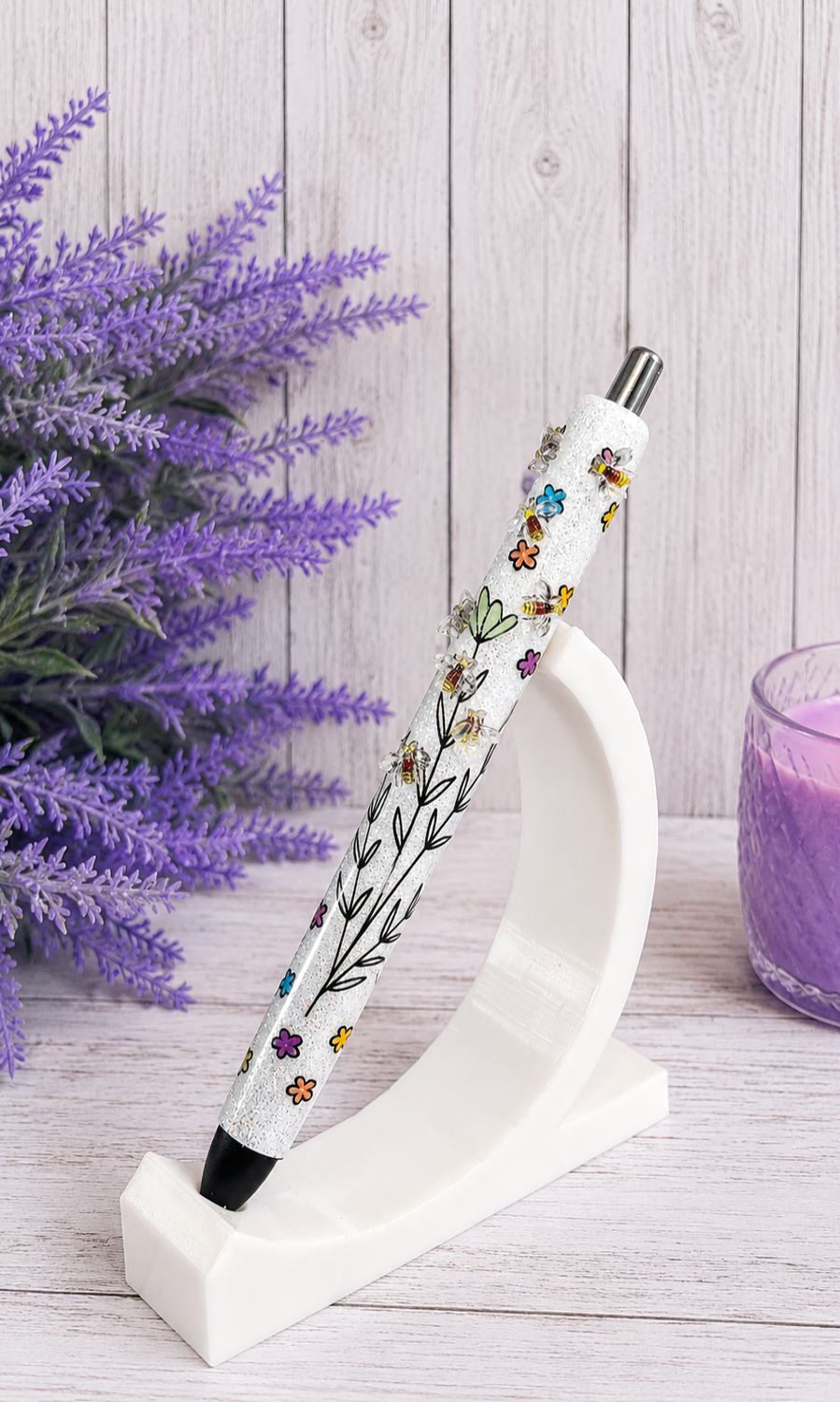 Handmade Mini Bumblebees glitter pen with free refill