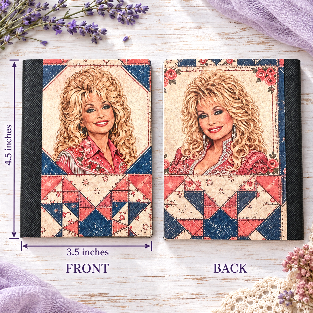 Decorative Vinyl Covered MINIATURE Composition Notebook Dolly 1