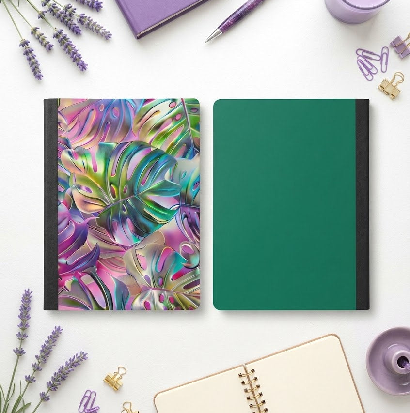 Decorative Vinyl Covered Composition Neon Monstera Leaves