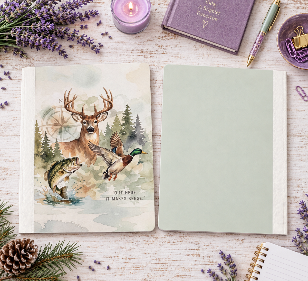 Decorative Vinyl Covered Composition Notebook Hunting