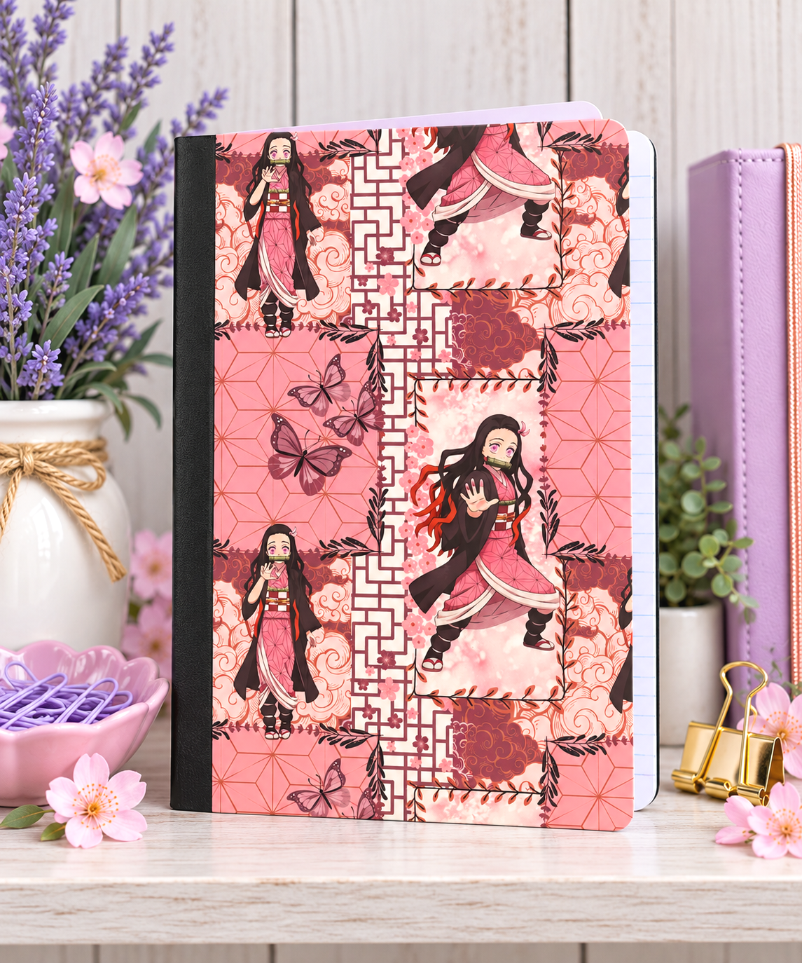 Decorative Vinyl Covered Composition Notebook Demon Slayer