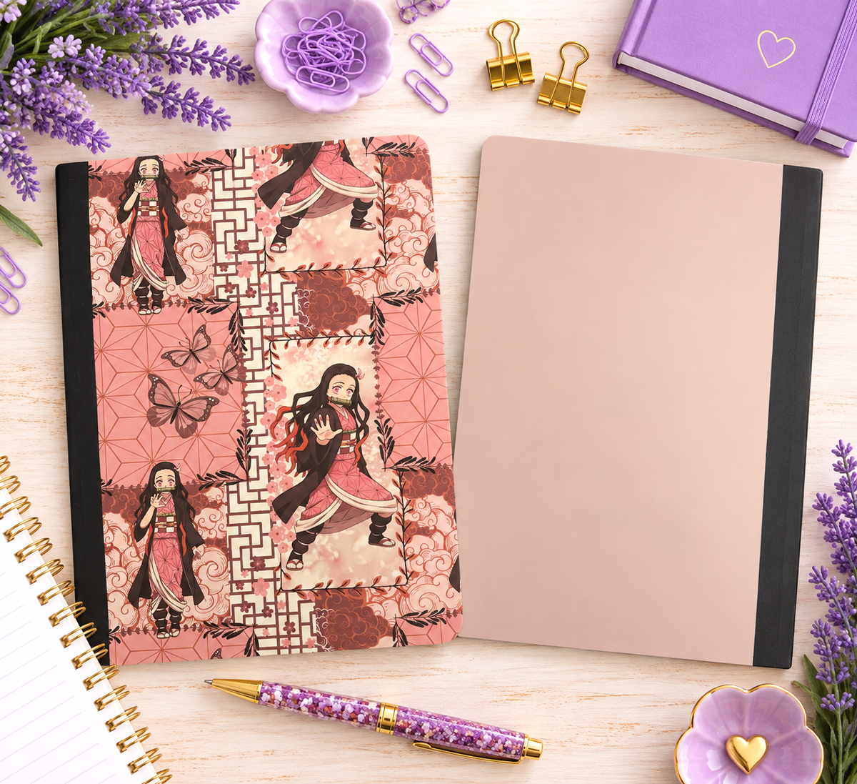 Decorative Vinyl Covered Composition Notebook Demon Slayer