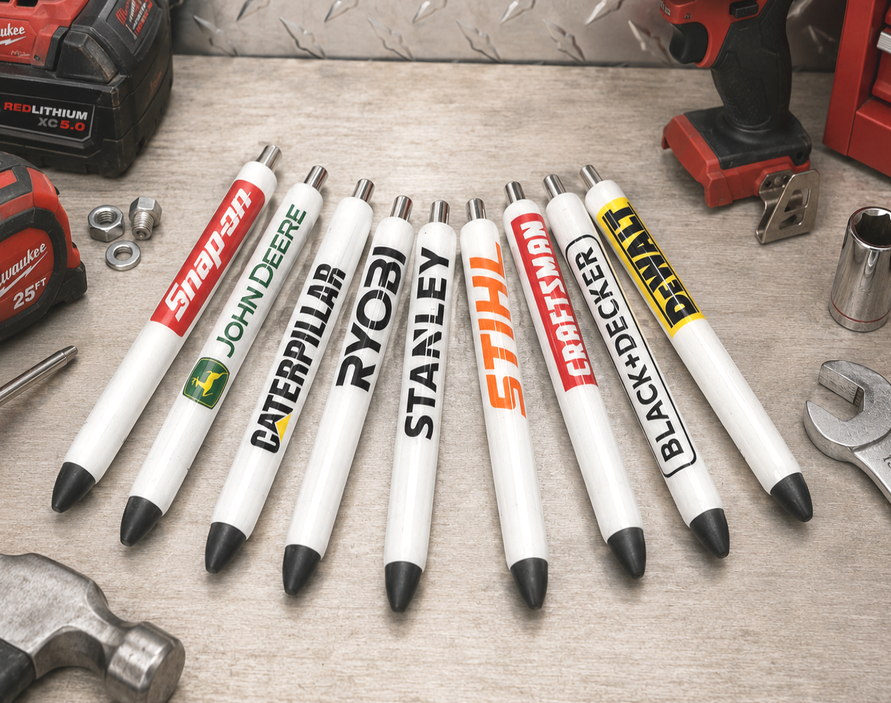 Custom Order Handmade Blue Collar non-glitter pens with free refills
