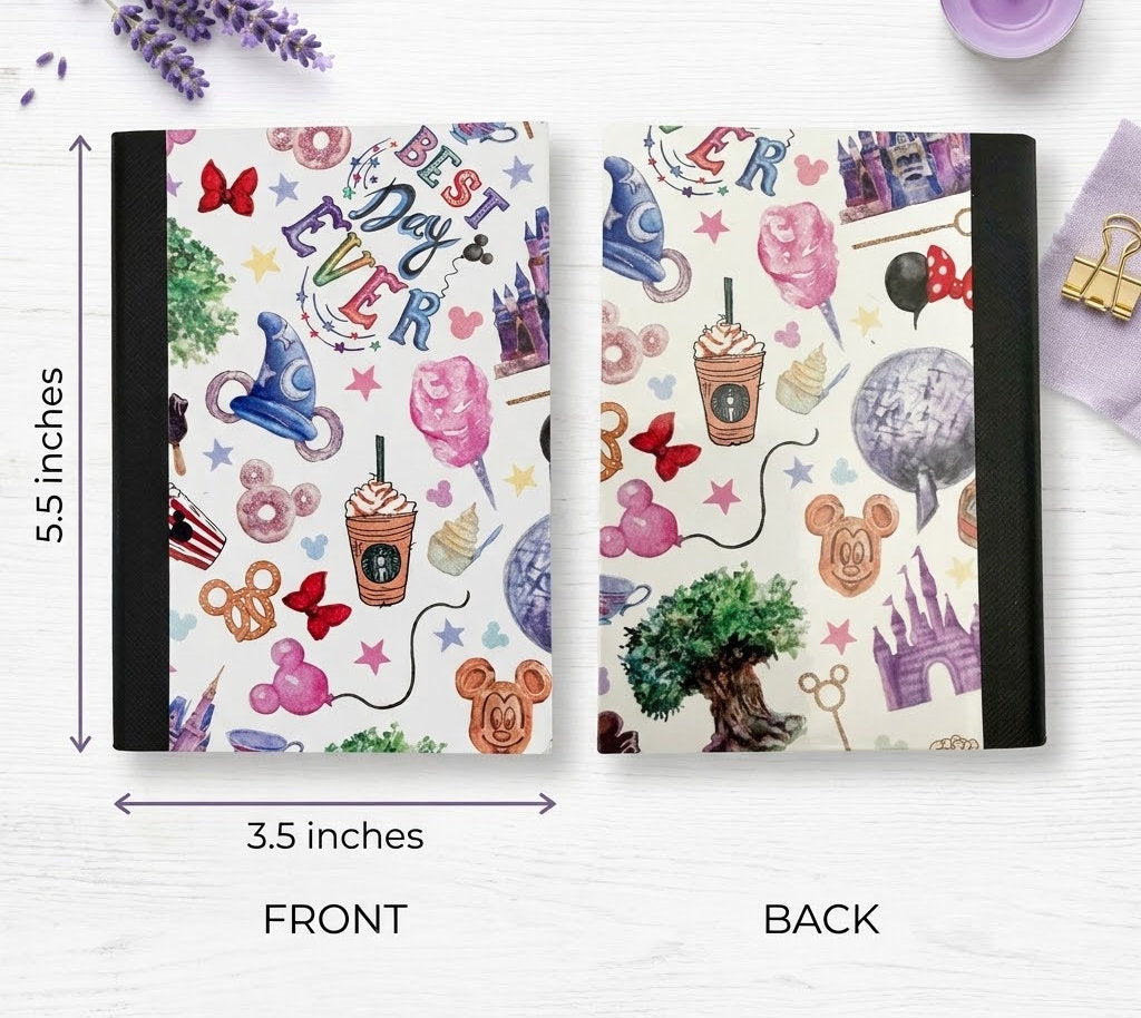 Decorative Vinyl Covered MINIATURE Composition Notebook Disney Collage