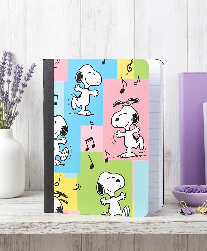 Decorative Vinyl Covered Composition Notebook Snoopy Collage