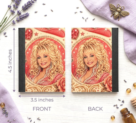 Decorative Vinyl Covered MINIATURE Composition Notebook Dolly