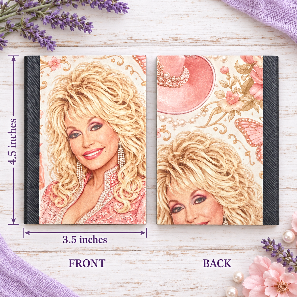Decorative Vinyl Covered MINIATURE Composition Notebook Dolly 2