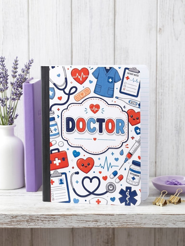 Decorative Vinyl Covered Composition Notebook Doctor 2