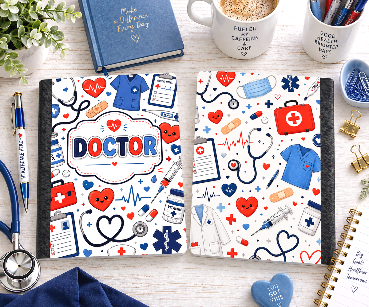 Decorative Vinyl Covered Composition Notebook Doctor 2