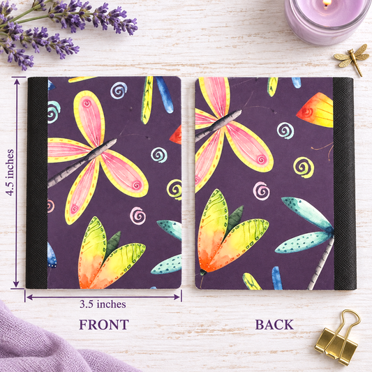 Decorative Vinyl Covered MINIATURE Composition Notebook Dragonflies