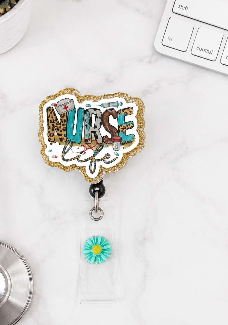 Handmade Nurse Life Badge Reel