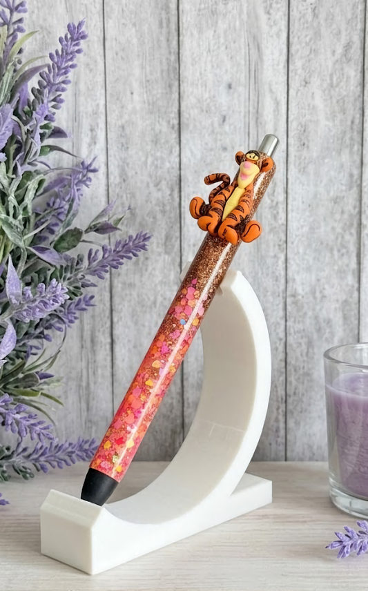Handmade Tigger glitter pen with free refill