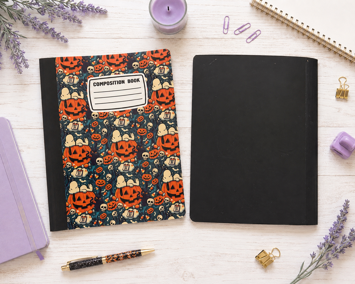 Decorative Vinyl Covered Composition Notebook Snoopy Halloween