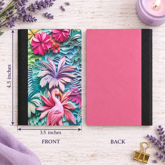 Decorative Vinyl Covered MINIATURE Composition Notebook Swan 1