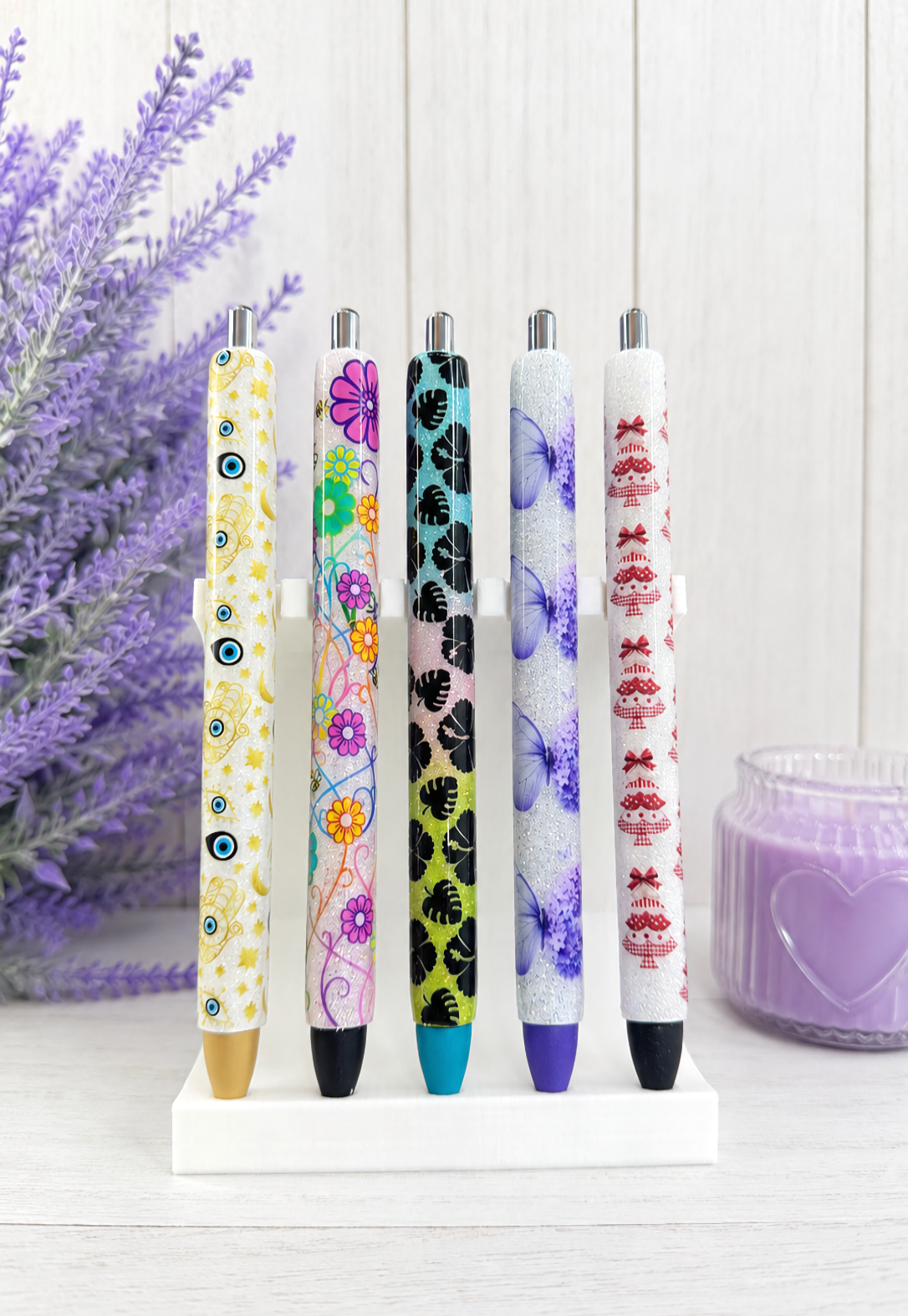 Handmade Evil Eye glitter pen with free refill