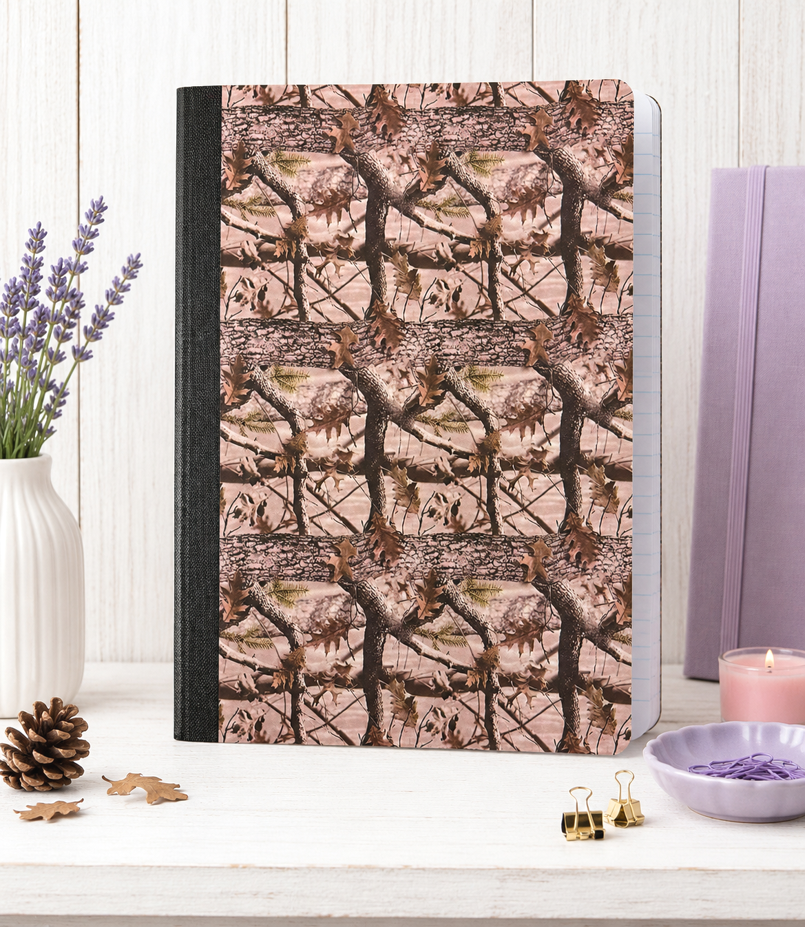 Decorative Vinyl Covered Composition Notebook Woods Camouflage