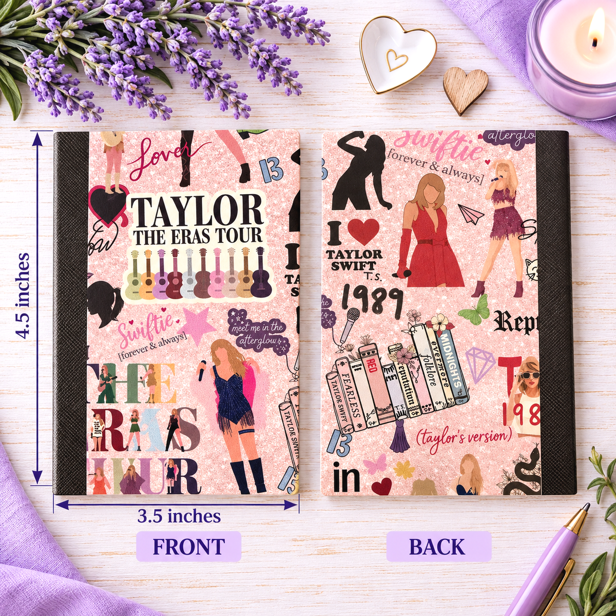 Decorative Vinyl Covered MINIATURE Composition Notebook Taylor