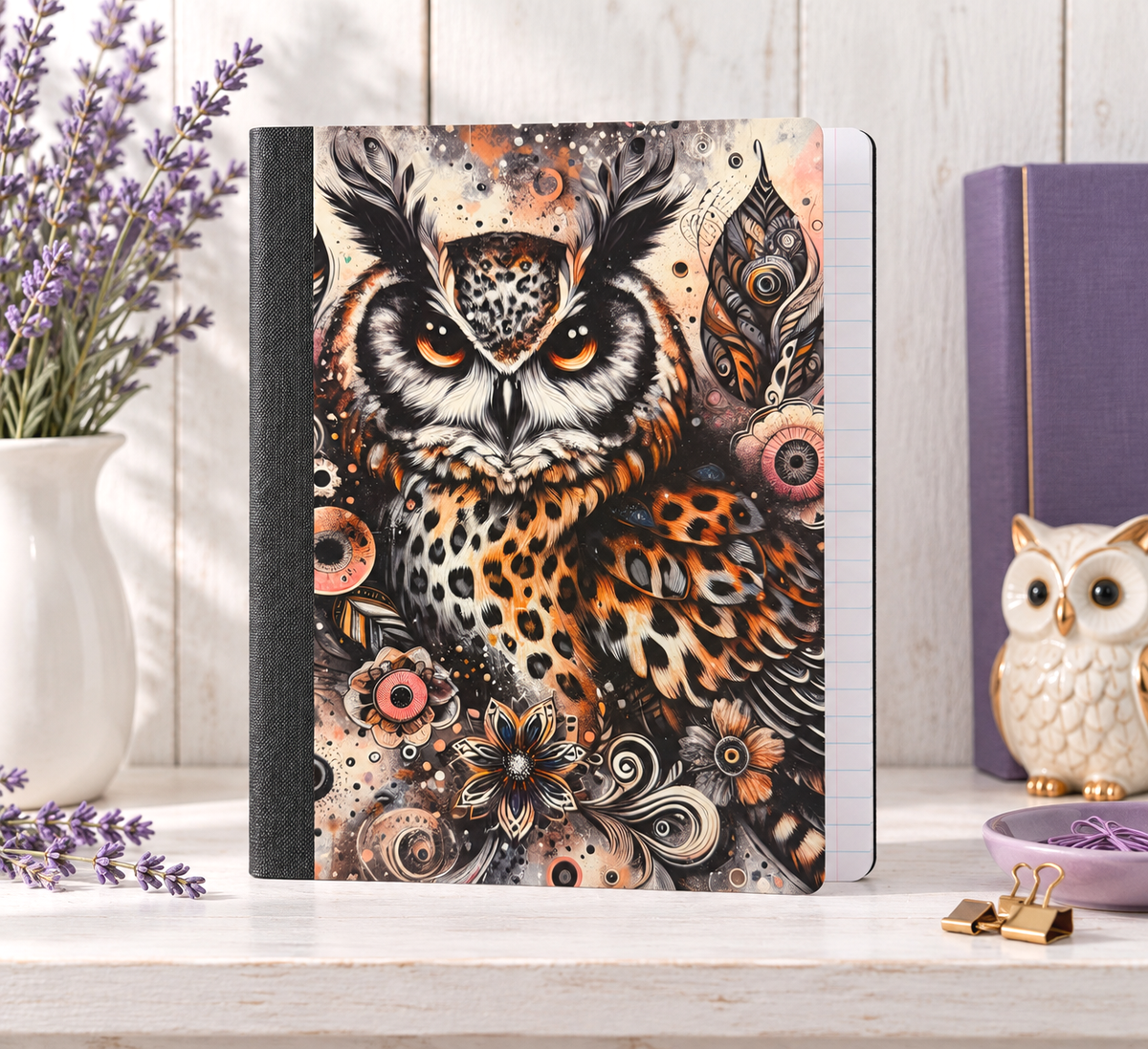 Decorative Vinyl Covered Composition Owl