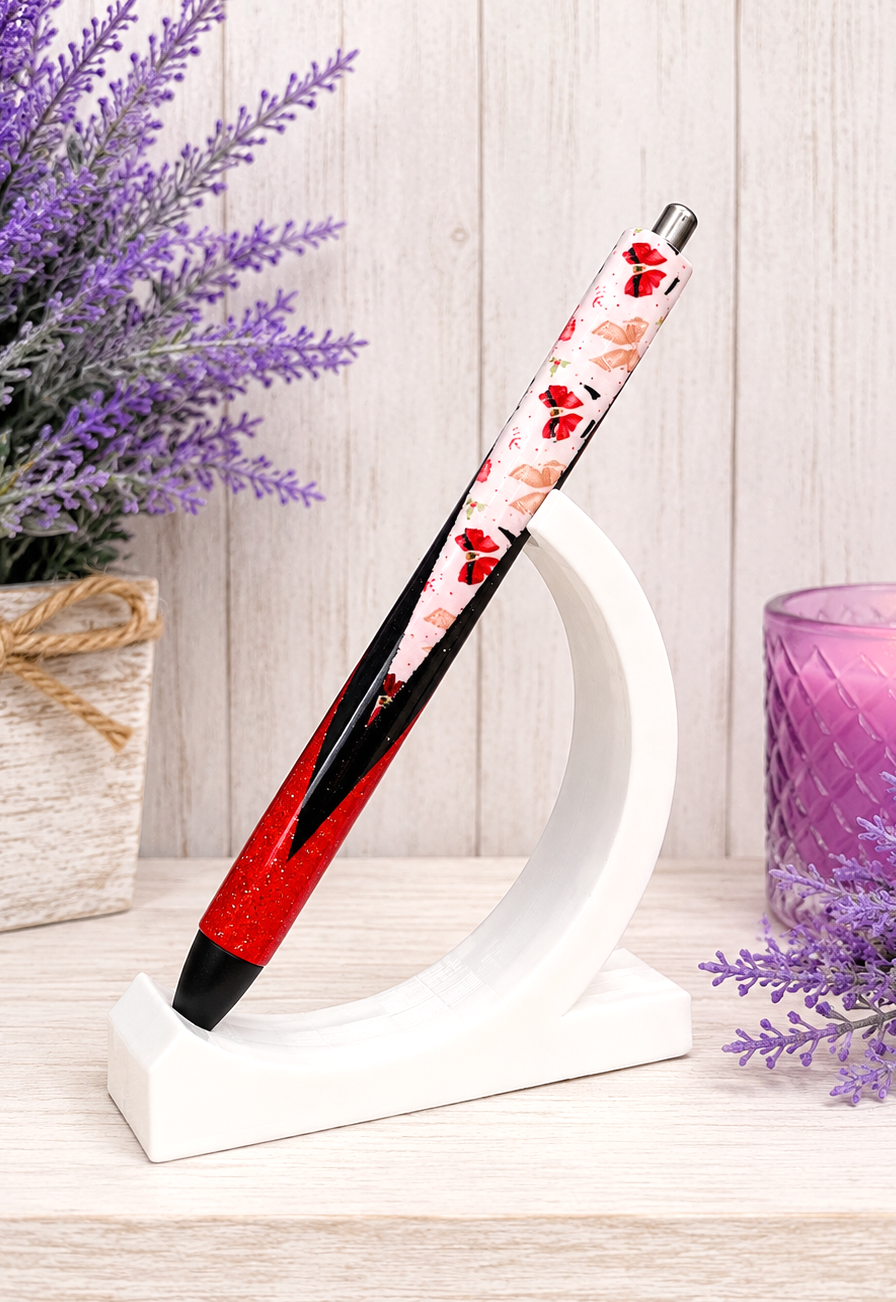 Handmade Christmas Bows glitter pen with free refill