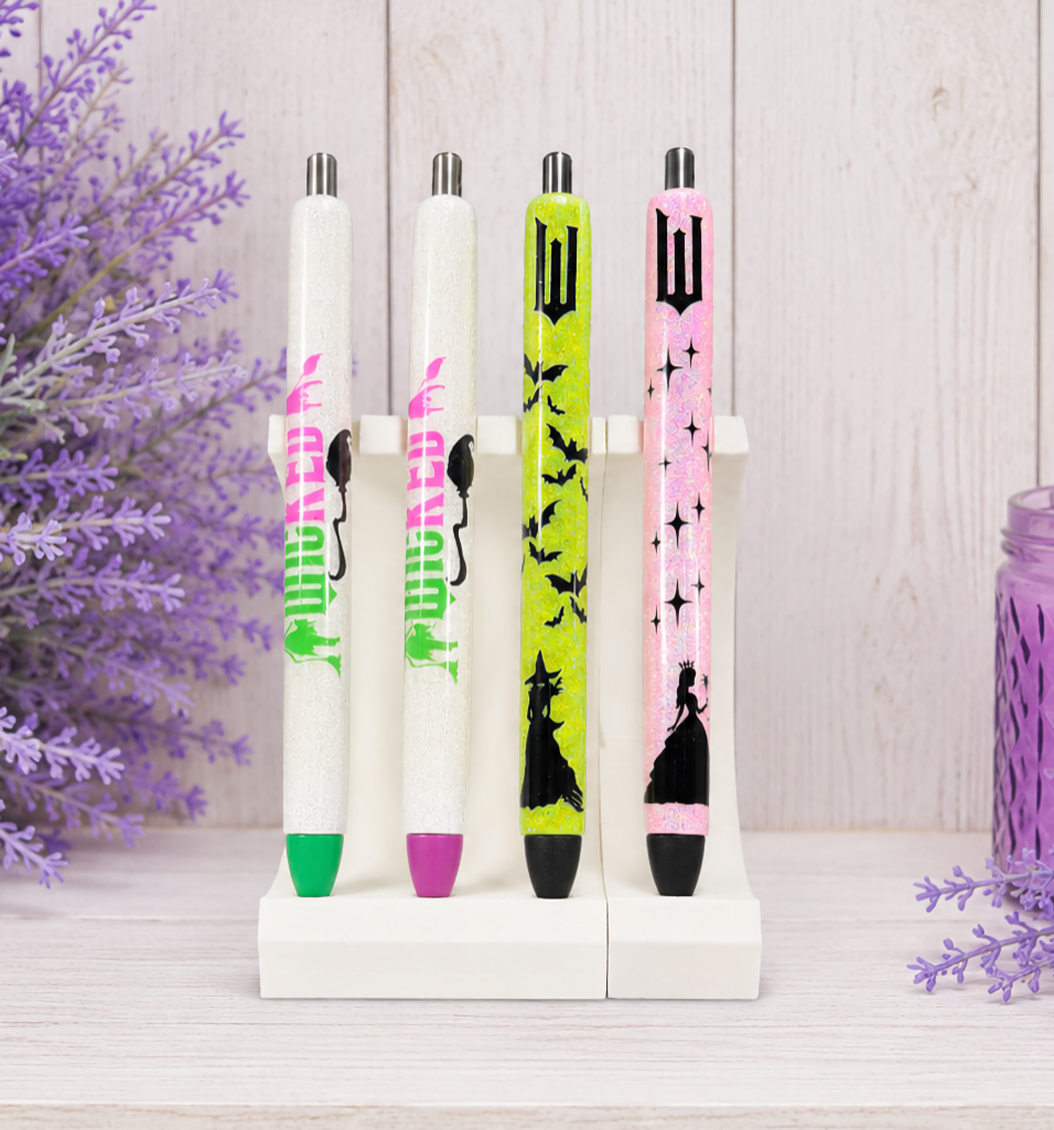 Handmade Wicked Themed glitter pen with free refill 2