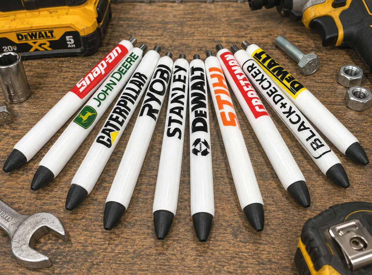 Custom Order Handmade Blue Collar non-glitter pens with free refills
