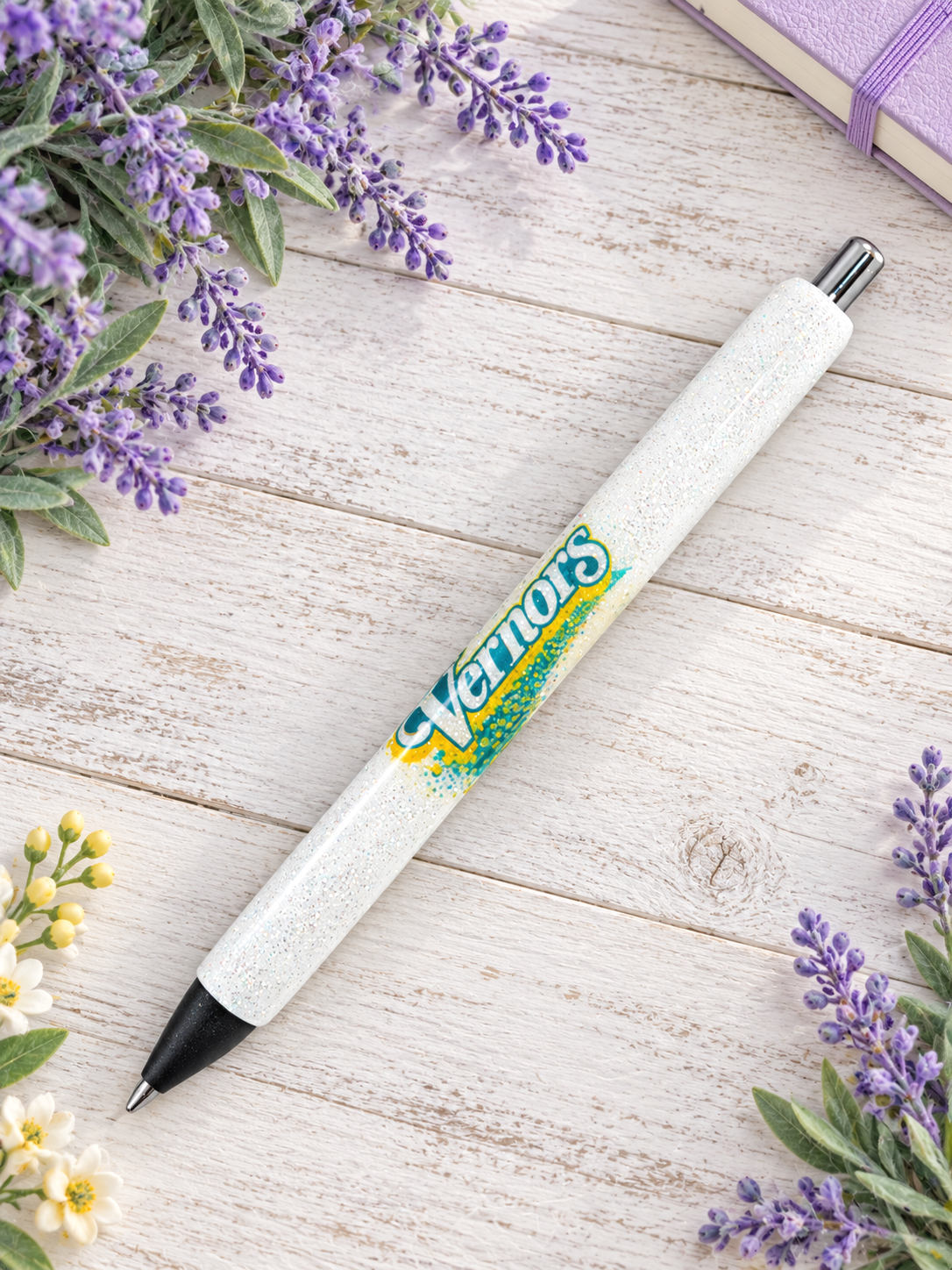 Handmade Vernors glitter pen with free refill