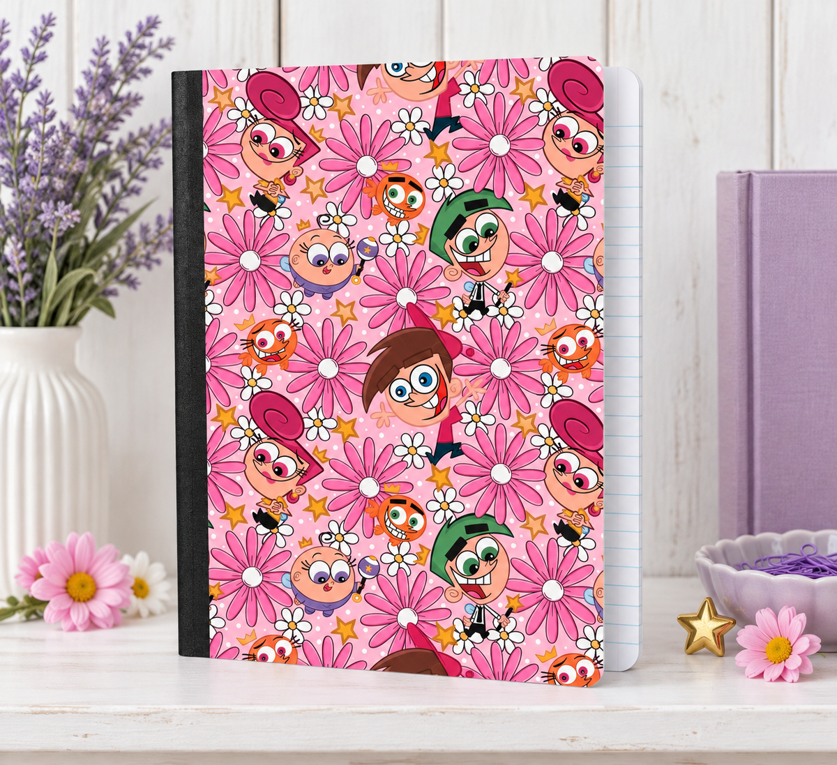 Decorative Vinyl Covered Composition Notebook Fairly Odd Parents