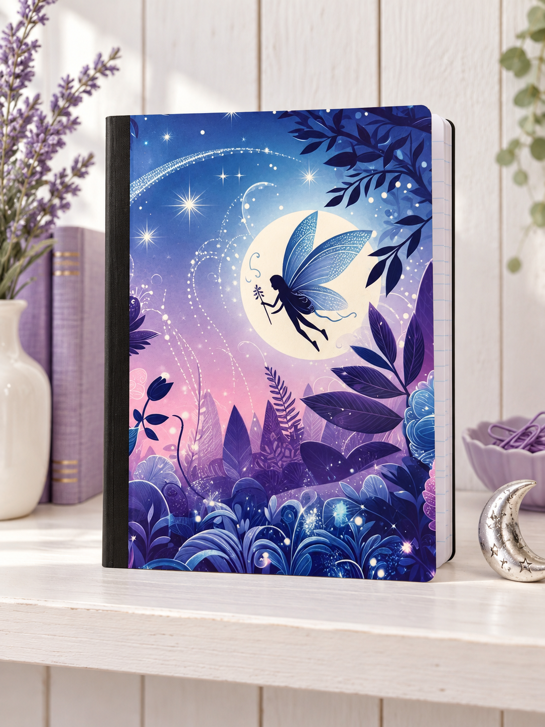 Decorative Vinyl Covered Composition Notebook Evening Fairy 2