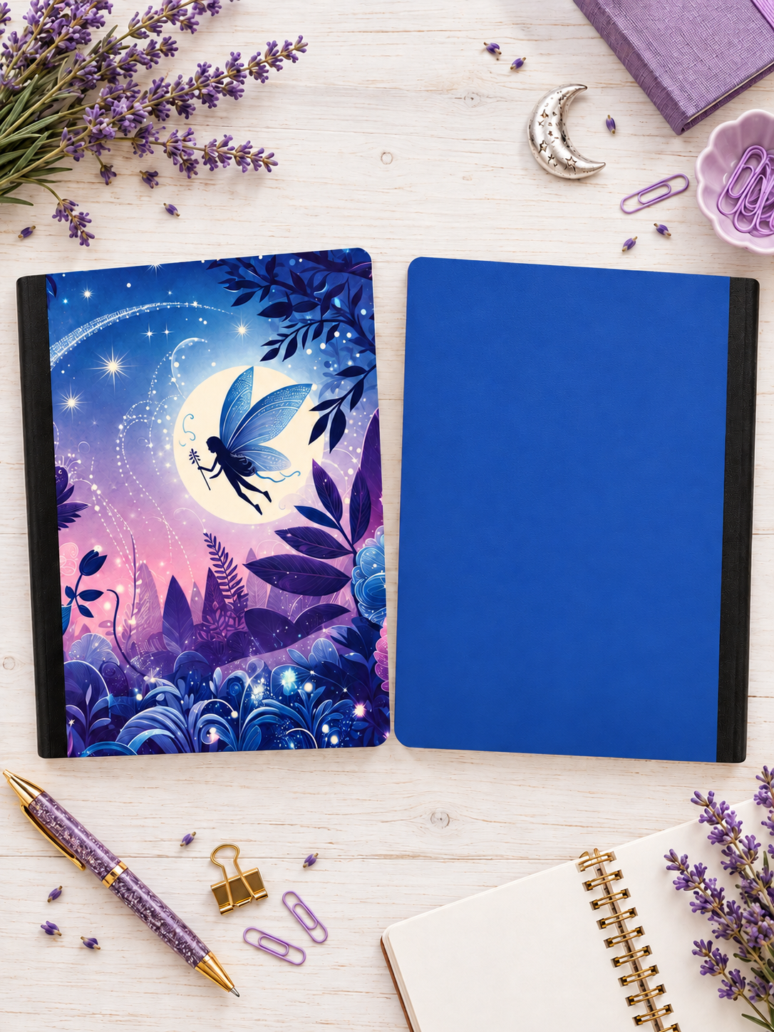Decorative Vinyl Covered Composition Notebook Evening Fairy 2